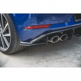 Maxton Racing Durability Rear Side Splitters VW Golf 7 R Facelift Black, Golf 7