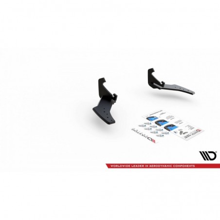Maxton Racing Durability Rear Side Splitters VW Golf 7 R Facelift Black, Golf 7