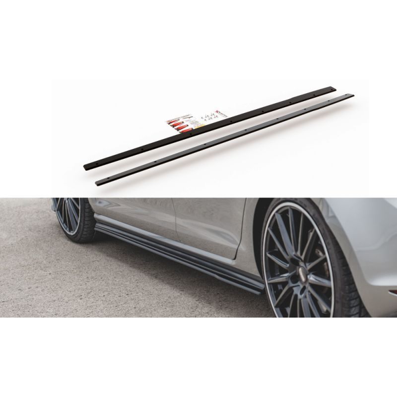 Maxton Racing Durability Side Skirts Diffusers VW Golf 7 GTI Black, Golf 7