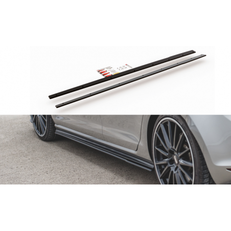 Maxton Racing Durability Side Skirts Diffusers VW Golf 7 GTI Red, Golf 7