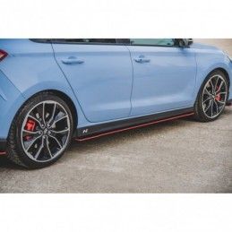 Maxton Racing Durability Side Skirts Diffusers Hyundai I30 N Mk3 / Mk3 FL Hatchback / Fastback Red, Hyundai