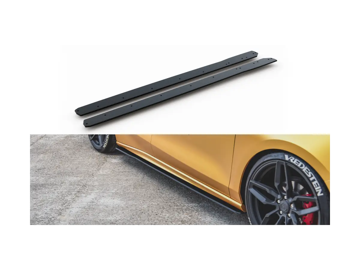 Side Skirts Diffusers Ford Focus ST / ST-Line Mk4 Gloss Black