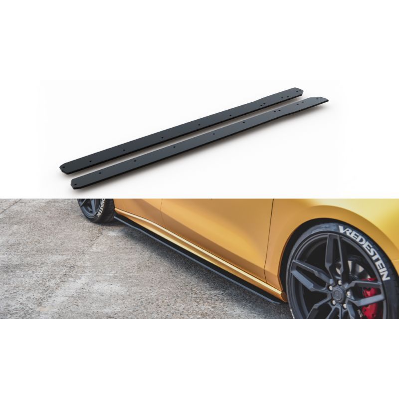 Maxton Racing Durability Side Skirts Diffusers Ford Focus ST / ST-Line Mk4 Black-Red, Focus Mk4 / ST-Line