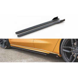 Maxton Racing Durability Side Skirts Diffusers + Flaps Ford Focus ST / ST-Line Mk4 Black + Gloss Flaps , FORD