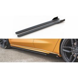 Maxton Racing Durability Side Skirts Diffusers + Flaps Ford Focus ST / ST-Line Mk4 Black + Gloss Flaps , FORD