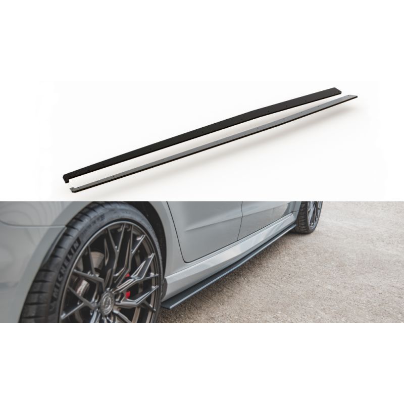 Maxton Racing Durability Side Skirts Diffusers Audi RS3 8V Sportback Black, A3/S3/RS3 8V