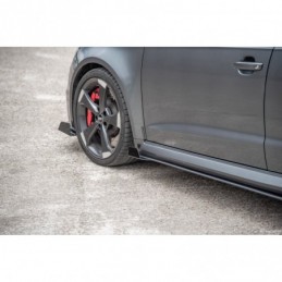 Maxton Racing Durability Side Skirts Diffusers + Flaps Audi RS3 8V Sportback Black + Gloss Flaps , A3/S3/RS3 8V