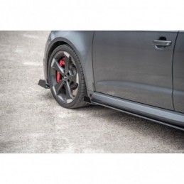 Maxton Racing Durability Side Skirts Diffusers + Flaps Audi RS3 8V Sportback Black-Red + Gloss Flaps, A3/S3/RS3 8V