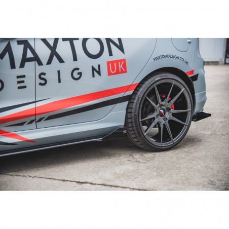 Maxton Racing Durability Side Skirts Diffusers + Flaps Ford Fiesta Mk8 ST / ST-Line Black + Gloss Flaps , FORD