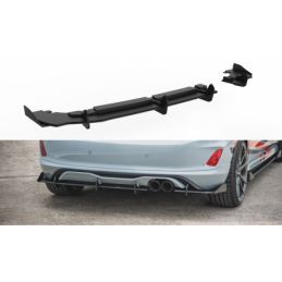 Maxton Racing Durability Rear Valance + Flaps Ford Fiesta Mk8 ST Black + Gloss Flaps , FORD