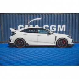 Maxton Racing Durability Side Skirts Diffusers Honda Civic X Type-R Black-Red, HONDA