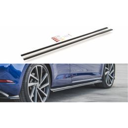 Maxton Racing Durability Side Skirts Diffusers VW Golf 7 R / R-Line Facelift Black, Golf 7