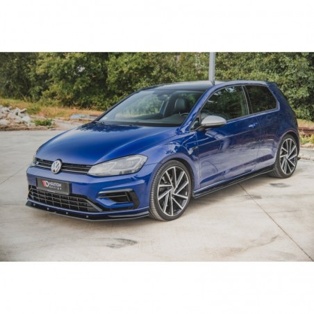 Maxton Racing Durability Side Skirts Diffusers VW Golf 7 R / R-Line Facelift Black, Golf 7