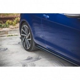 Maxton Racing Durability Side Skirts Diffusers VW Golf 7 R / R-Line Facelift Black, Golf 7