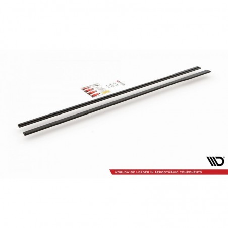 Maxton Racing Durability Side Skirts Diffusers VW Golf 7 R / R-Line Facelift Black, Golf 7