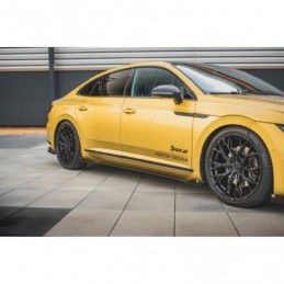 Maxton Racing Durability Side Skirts Diffusers + Flaps Volkswagen Arteon R-Line Black + Gloss Flaps , MAXTON DESIGN