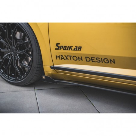 Maxton Racing Durability Side Skirts Diffusers + Flaps Volkswagen Arteon R-Line Black + Gloss Flaps , MAXTON DESIGN