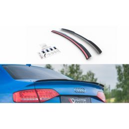 Maxton Spoiler Cap Audi A4 / A4 S-Line B8 / B8 FL Sedan Gloss Black, A4/S4 B8