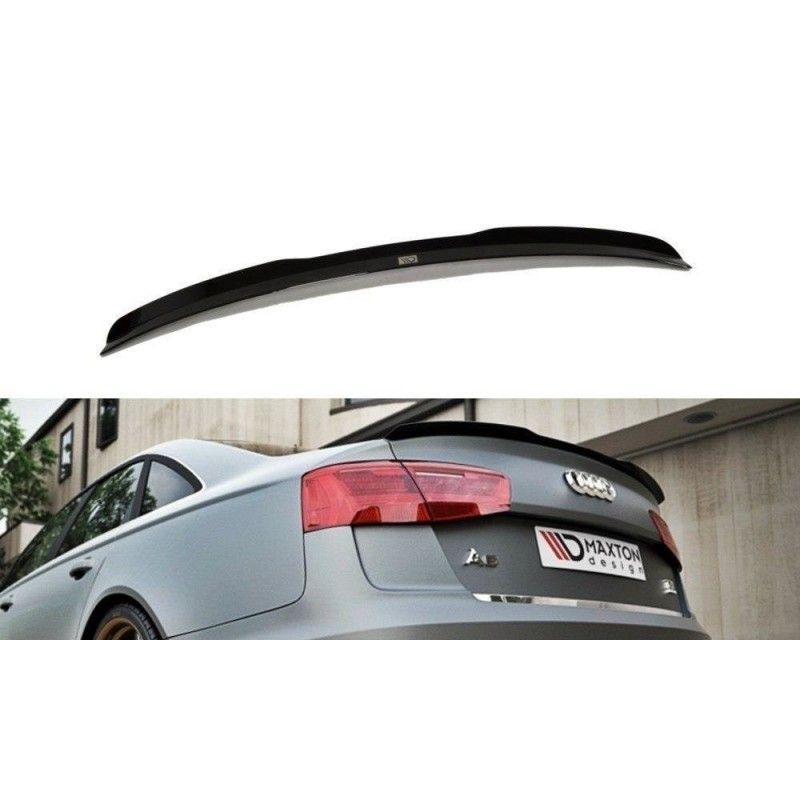 Maxton SPOILER CAP AUDI A6 C7 S-LINE SEDAN Gloss Black, A6/S6/RS6 4G C7 