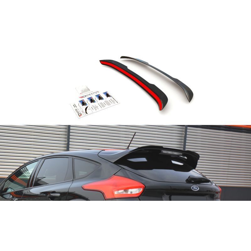 Maxton Spoiler Cap Ford Focus ST-Line Mk3 FL Gloss Black, FORD