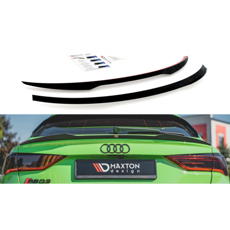 Maxton Spoiler Cap Audi RSQ3 / Q3 S-Line Sportback F3 Gloss Black, Q3 / RSQ3 F25