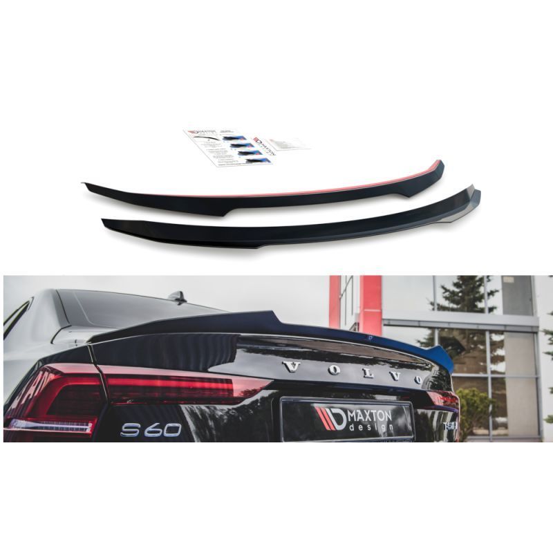 Maxton Spoiler Cap Volvo S60 R-Design Mk3 Gloss Black, MAXTON DESIGN