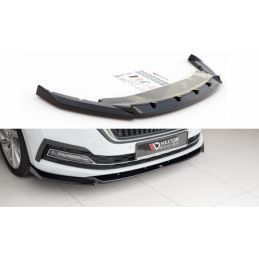 Maxton Front Splitter V.1 Skoda Octavia Mk4 Gloss Black, SKODA