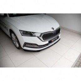 Maxton Front Splitter V.2 Skoda Octavia Mk4 Gloss Black, SKODA