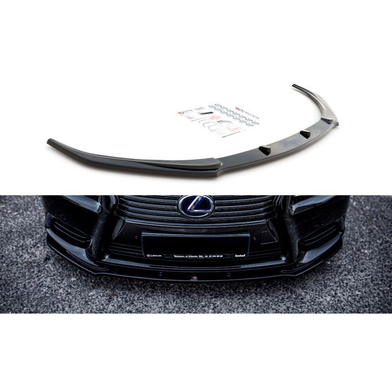 Maxton Front Splitter Lexus LS Mk4 Facelift Gloss Black, Lexus