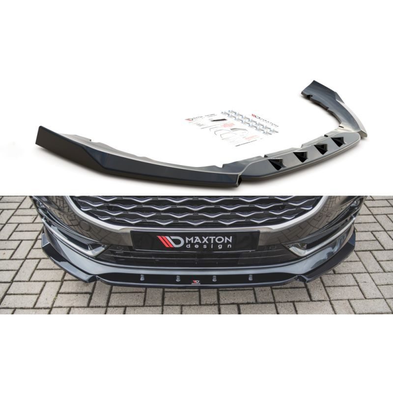 Maxton Front Splitter Ford S-Max Mk2 Facelift Gloss Black, FORD