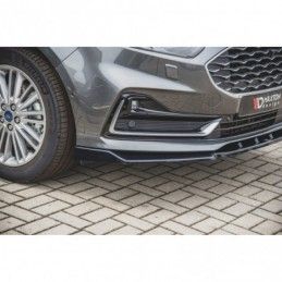 Maxton Front Splitter Ford S-Max Mk2 Facelift Gloss Black, FORD