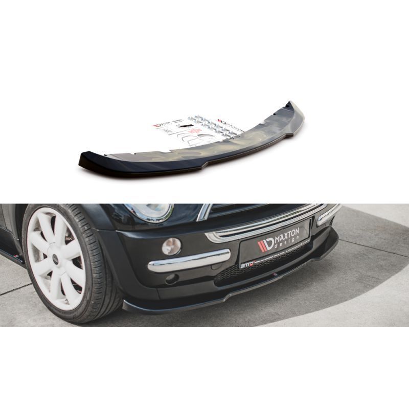 Maxton Front Splitter Mini Cooper / One R50 Gloss Black, Mini