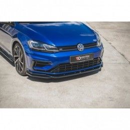 Maxton Front Splitter V.9 VW Golf 7 R / R-Line Facelift Gloss Black, Golf 7