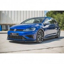 Maxton Front Splitter V.9 VW Golf 7 R / R-Line Facelift Gloss Black, Golf 7