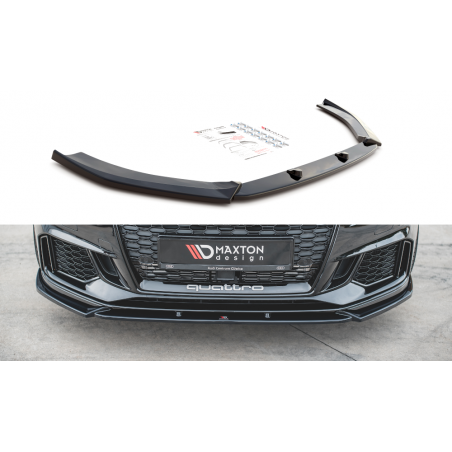 Maxton Front Splitter V.4 Audi RS3 8V FL Sportback Gloss Black, A3/S3/RS3 8V