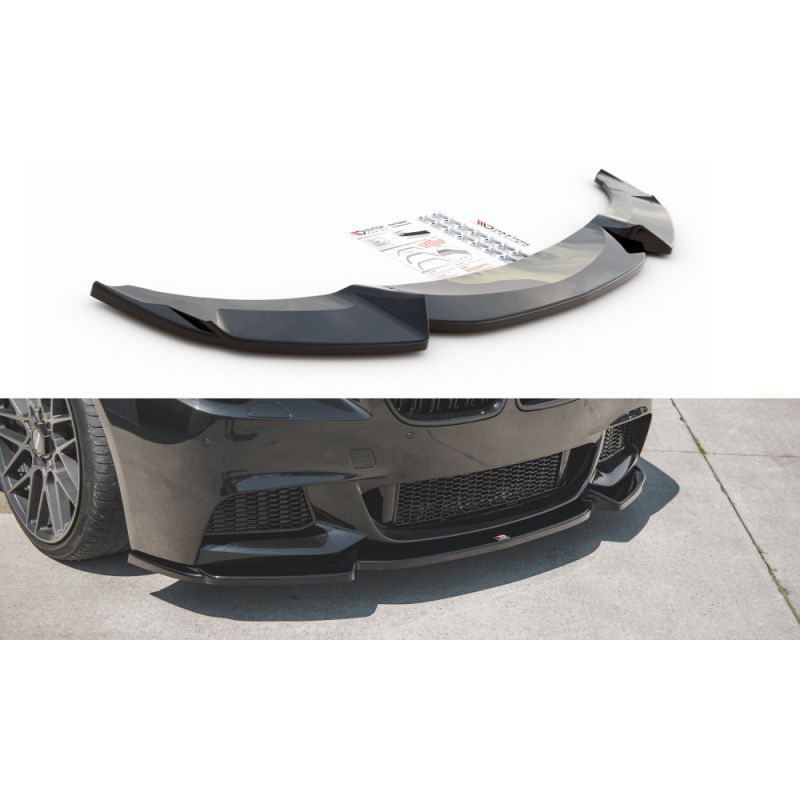 Maxton Front Splitter V.3 for BMW 5 F10/F11 M-Pack Gloss Black, Serie 5 F10/ F11