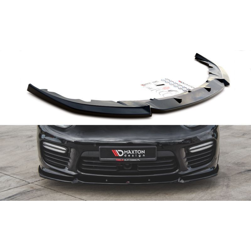 Maxton Front Splitter V.1 Porsche Panamera Turbo 970 Facelift Gloss Black, MAXTON DESIGN