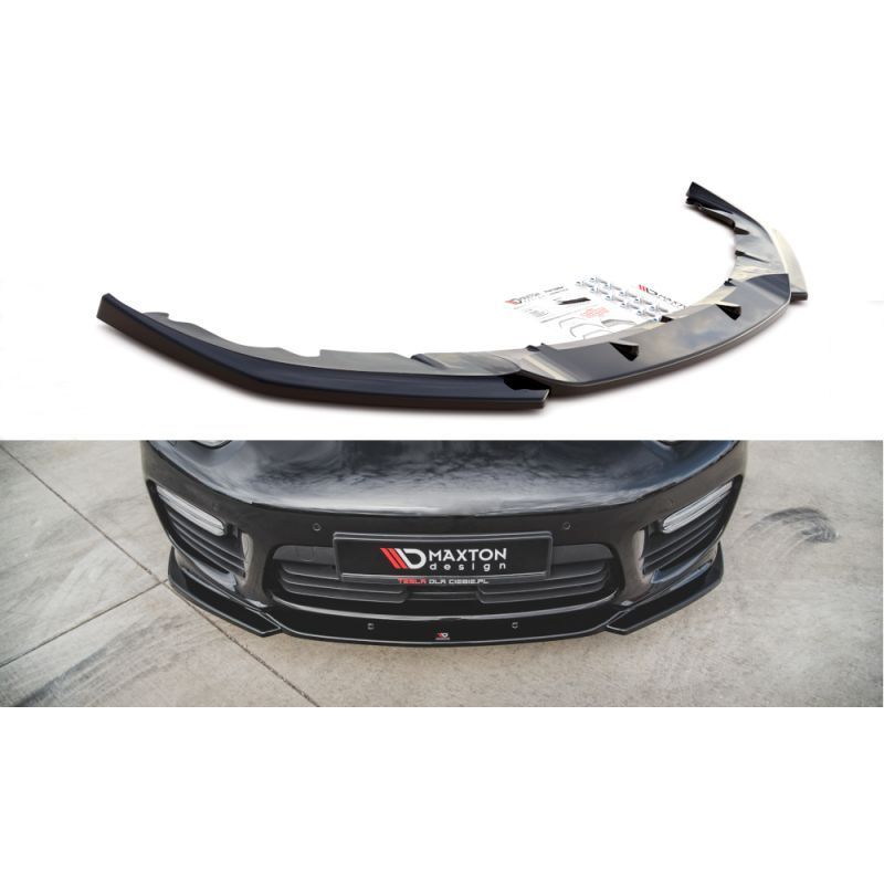 Maxton Front Splitter V.2 Porsche Panamera Turbo 970 Facelift Gloss Black, MAXTON DESIGN