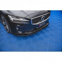 Maxton Front Splitter V.2 Volvo S60/V60 R-Design Mk3 Gloss Black, MAXTON DESIGN