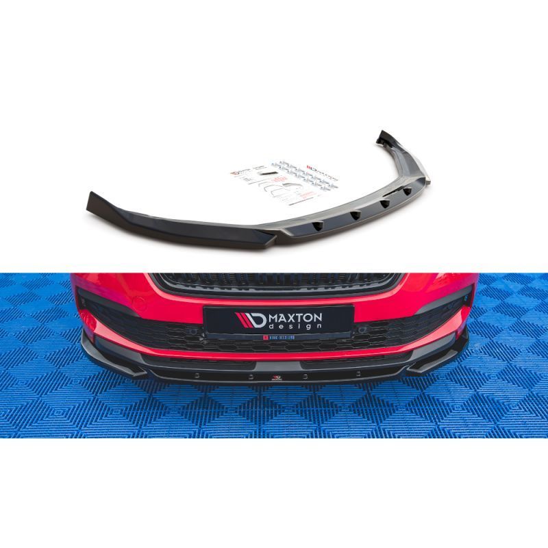 Maxton Front Splitter V.1 Skoda Kamiq Gloss Black, MAXTON DESIGN