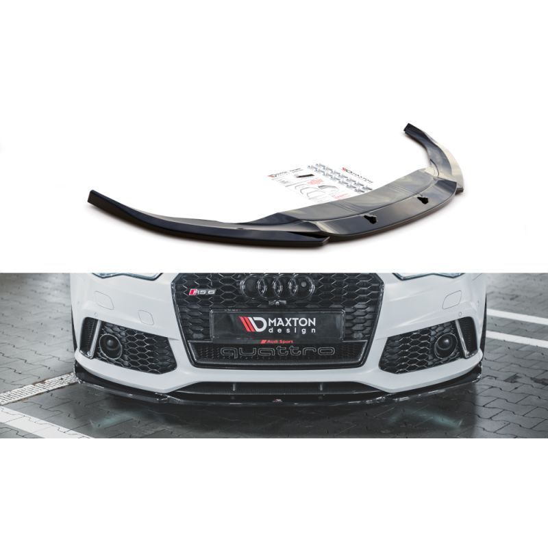 Maxton Front Splitter V.3 Audi RS6 C7 Gloss Black, MAXTON DESIGN