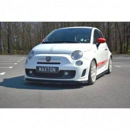 Maxton FRONT SPLITTER V.2 FIAT 500 ABARTH MK1 Gloss Black, FIAT