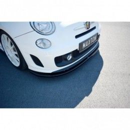 Maxton FRONT SPLITTER V.2 FIAT 500 ABARTH MK1 Gloss Black, FIAT