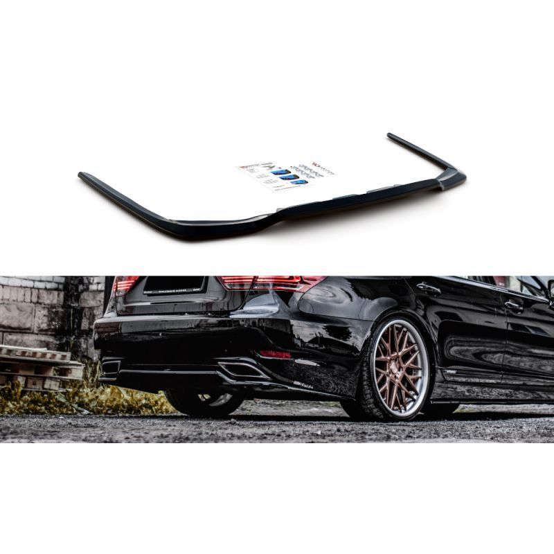 Maxton Central Rear Splitter Lexus LS Mk4 Facelift Gloss Black, Lexus