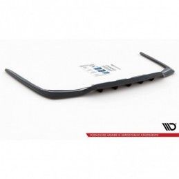 Maxton Central Rear Splitter (with vertical bars) Leuxs LS Mk4 Facelift Gloss Black, Lexus