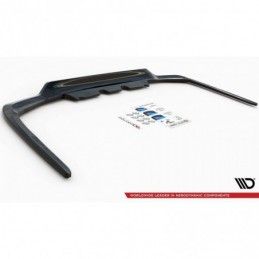 Maxton Central Rear Splitter (with vertical bars) Leuxs LS Mk4 Facelift Gloss Black, Lexus