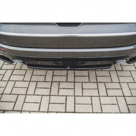 Maxton Central Rear Splitter Ford S-Max Vignale Mk2 Facelift Gloss Black, FORD