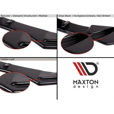 Maxton Central Rear Splitter Ford S-Max Vignale Mk2 Facelift Gloss Black, FORD