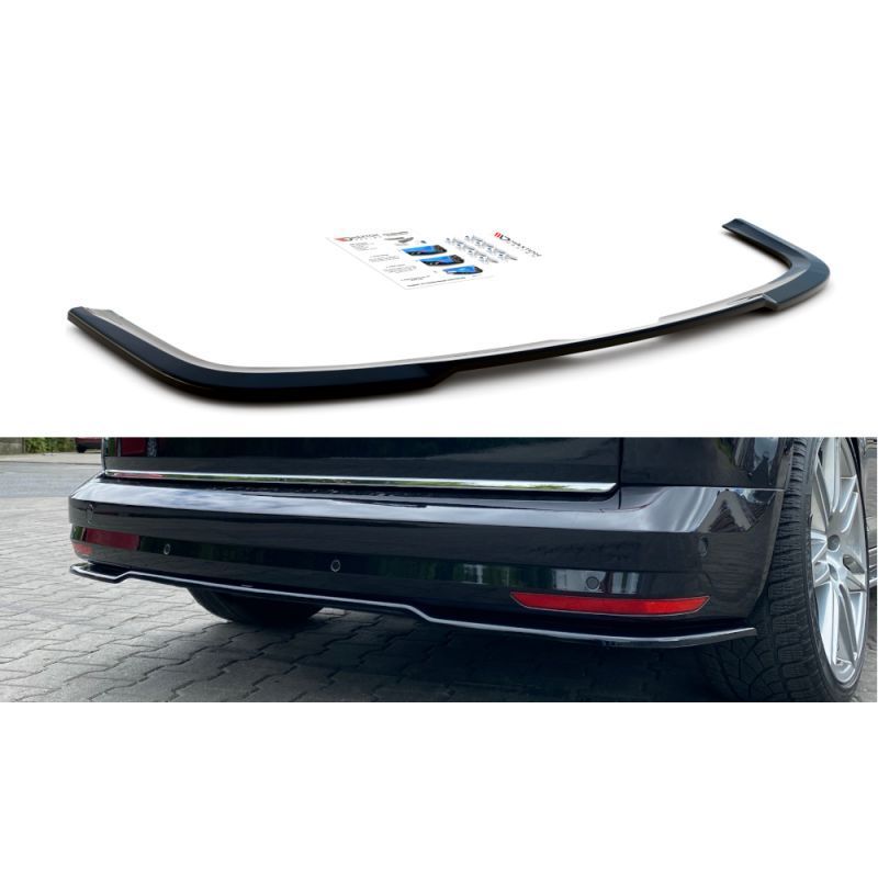 Maxton Central Rear Splitter Volkswagen Caddy Mk. 4 Gloss Black, Caddy