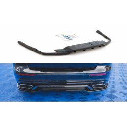 Maxton Central Rear Splitter (with vertical bars) Volvo S60/V60 R-Design Mk3 Gloss Black, MAXTON DESIGN